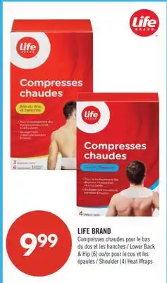 Pharmaprix LIFE BRAND Lower Back & Hip (6) or Shoulder (4) Heat Wraps offer