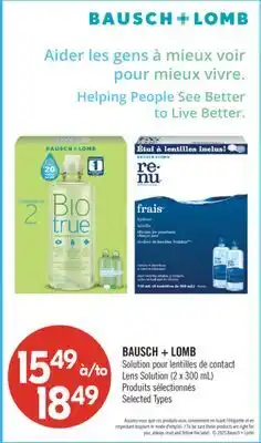 Pharmaprix BAUSCH + LOMB Lens Solution offer