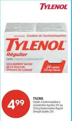 Pharmaprix TYLENOL 325mg Acetaminophen Regular Strength Caplets offer