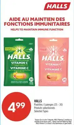 Pharmaprix HALLS Lozenges offer