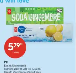 Pharmaprix PC Sparkling Water or Soda offer