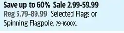 Canadian Tire Selected Flags or Spinning Flagpole offer