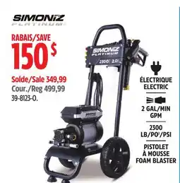 Canadian Tire SIMONIZ Selected Pressure Washer offer