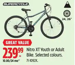 Canadian Tire Supercycle Nitro XT Youth or Adult Bike offer