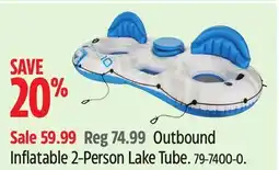 Canadian Tire Outbound Inflatable 2-Person Lake Tube offer