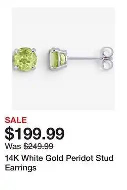 TSC Stores 14K White Gold Peridot Stud Earrings offer