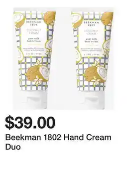 TSC Stores Beekman 1802 Hand Cream Duo offer
