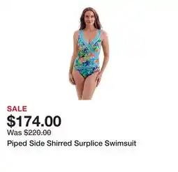 TSC Stores Piped Side Shirred Surplice Swimsuit offer