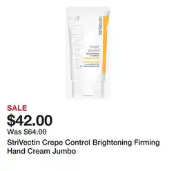TSC Stores StriVectin Crepe Control Brightening Firming Hand Cream Jumbo offer