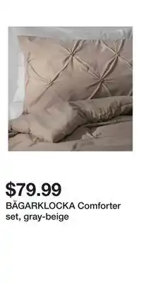 IKEA BÄGARKLOCKA Comforter set, gray-beige offer