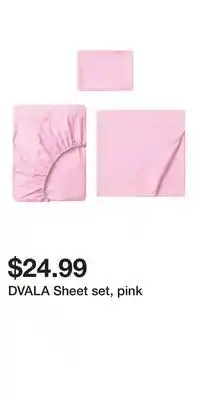 IKEA DVALA Sheet set, pink offer