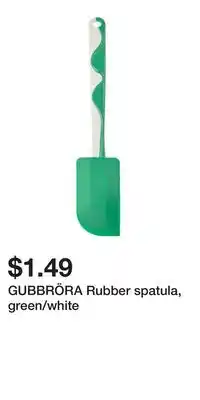 IKEA GUBBRÖRA Rubber spatula, green/white offer