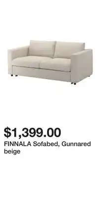 IKEA FINNALA Sofabed, Gunnared beige offer