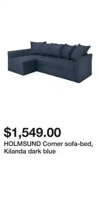 IKEA HOLMSUND Corner sofa-bed, Kilanda dark blue offer