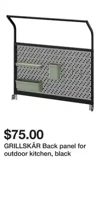 IKEA GRILLSKÄR Back panel for outdoor kitchen, black offer