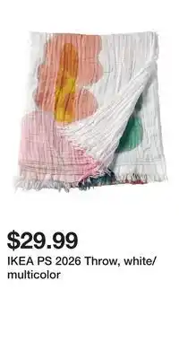 IKEA IKEA PS 2026 Throw, white/multicolor offer