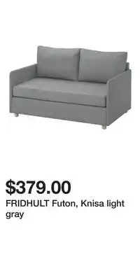 IKEA FRIDHULT Futon, Knisa light gray offer