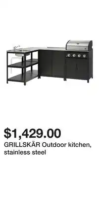 IKEA GRILLSKÄR Outdoor kitchen, stainless steel offer