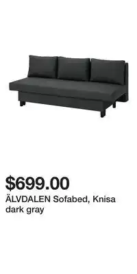 IKEA ÄLVDALEN Sofabed, Knisa dark gray offer