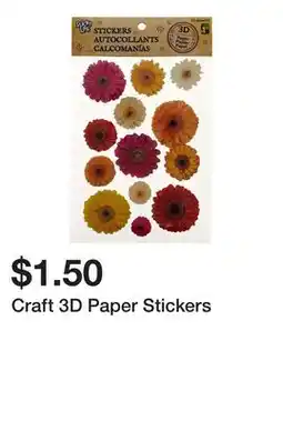 Dollarama Craft 3D Paper Stickers offer