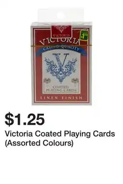Dollarama Victoria Coated Playing Cards (Assorted Colours) offer