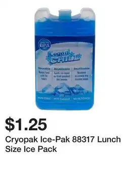 Dollarama Cryopak Ice-Pak 88317 Lunch Size Ice Pack offer