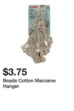 Dollarama Beads Cotton Macrame Hanger offer