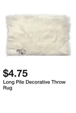 Dollarama Long Pile Decorative Throw Rug offer