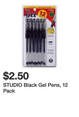 Dollarama STUDIO Black Gel Pens offer
