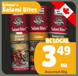 The Old Farm Market Grimm's Salami Bites offer