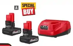Home Depot Milwaukee m12 xc 5.0ah redlithium battery & charger kit offer