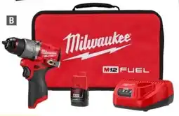 Home Depot Milwaukee m12 fuel brushless 1/2" hammer drill kit with 2.0ah battery & charger offer