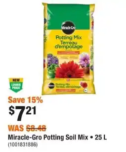 Home Depot Miracle-Gro Potting Soil Mix offer