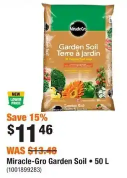 Home Depot Miracle-Gro Garden Soil offer
