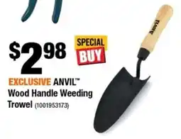 Home Depot Anvil Wood Handle Weeding Trowel offer