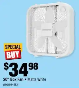 Home Depot Hampton Bay 20" Box Fan offer