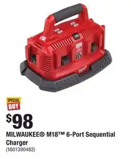 Home Depot Milwaukee M18 6-Port Sequential Charger offer