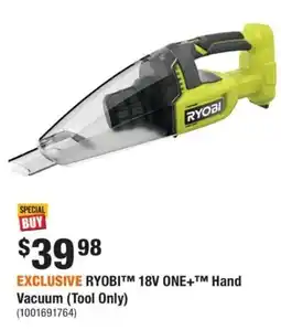 Home Depot Ryobi 18V One+ Hand Vacuum offer