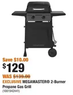 Home Depot Megamaster 2-burner propane gas grill offer