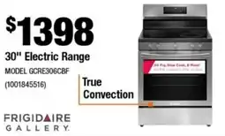 Home Depot Frigidaire Gallery 30" Electric Range offer