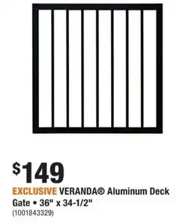 Home Depot Veranda Aluminum Deck Gate offer