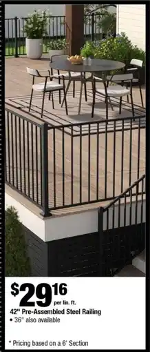 Home Depot Pre-Assembled Steel Railing offer