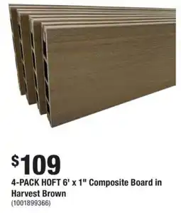 Home Depot Hoft Composite Board in Harvest Brown offer