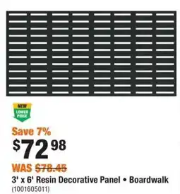 Home Depot Resin Decorative Panel offer