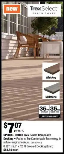 Home Depot Special Order Trex Select Composite Decking offer