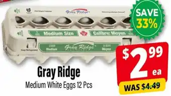 Iqbal Foods Gray Ridge Medium White Eggs offer