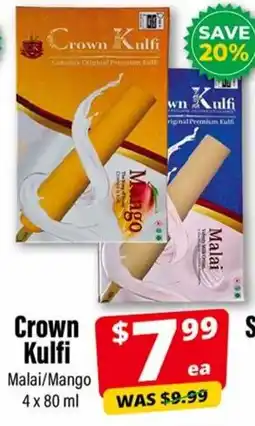 Iqbal Foods Crown Kulfi Malai/ Mango offer