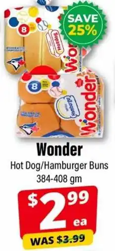 Iqbal Foods Wonder Hot Dog/ Hamburger Buns offer