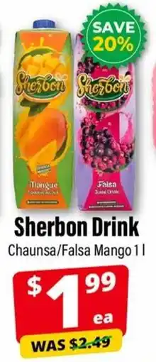 Iqbal Foods Sherbon Drink Chaunsa/ Falsa Mango offer