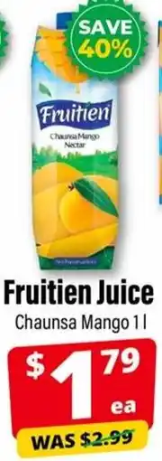 Iqbal Foods Fruitien Juice Chaunsa Mango offer